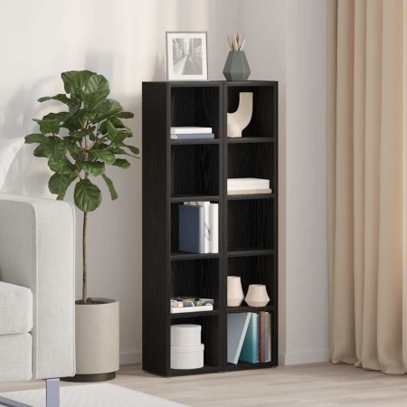 Estantería para CDs 2 uds roble negro 21x16x93,5 cm von , CD- und DVD-Speicher - Ref: Foro24-861986, Preis: 59,12 €, Rabatt: %