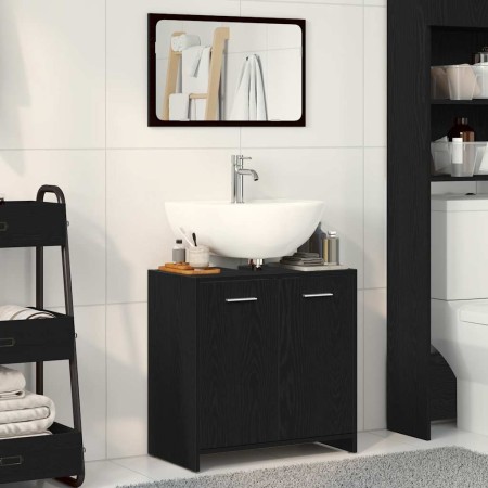Mueble de baño con espejo de madera de ingeniería roble negro von , Badezimmermöbel - Ref: Foro24-862014, Preis: 67,69 €, Rab...