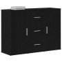 Aparador roble negro 91x29,5x65 cm madera de ingeniería by , Sideboards - Ref: Foro24-862477, Price: 113,50 €, Discount: %
