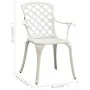 Bistro table and chairs 3 pieces white cast aluminum by vidaXL, Garden sets - Ref: Foro24-315593, Price: 312,92 €, Discount: %