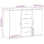 Aparador roble negro 91x29,5x65 cm madera de ingeniería by , Sideboards - Ref: Foro24-862477, Price: 113,50 €, Discount: %