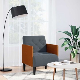 Sillón con reposabrazos Terciopelo Gris Oscuro 55 cm by , Armchairs - Ref: Foro24-4100596, Price: 148,08 €, Discount: %