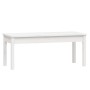 Banco de jardín madera maciza pino blanco 109x44x45 cm