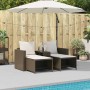 Set de muebles de jardín con cojines apilables 5 pzas marrón by , Outdoor sofas - Ref: Foro24-4104164, Price: 250,75 €, Disco...