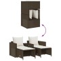 Set de muebles de jardín con cojines apilables 5 pzas marrón by , Outdoor sofas - Ref: Foro24-4104164, Price: 250,75 €, Disco...