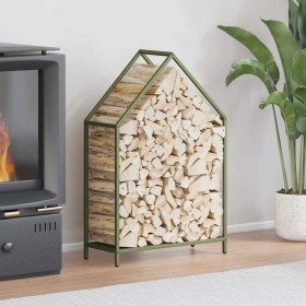 Leñero verde oliva 60x25x90 cm Acero laminado en frío von , Brennholztaschen und -halter - Ref: Foro24-864310, Preis: 40,29 €...