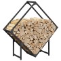 Leñero negro 80x25x80 cm Acero laminado en frío de , Bolsas y soportes de leña - Ref: Foro24-864283, Precio: 35,85 €