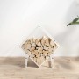 Leñero blanco 50x25x50 cm Acero laminado en frío von , Brennholztaschen und -halter - Ref: Foro24-864276, Preis: 32,00 €, Rab...