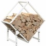 Leñero blanco 50x25x50 cm Acero laminado en frío von , Brennholztaschen und -halter - Ref: Foro24-864276, Preis: 32,00 €, Rab...