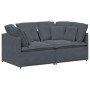 Sofá modular con cojines terciopelo gris oscuro von , Sofas - Ref: Foro24-3321250, Preis: 390,75 €, Rabatt: %