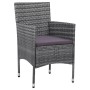 Garten-Essgruppe 5-teilig aus grauem synthetischem Rattan von vidaXL, Gartensets - Ref: Foro24-3058493, Preis: 316,69 €, Raba...