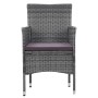 Garten-Essgruppe 5-teilig aus grauem synthetischem Rattan von vidaXL, Gartensets - Ref: Foro24-3058493, Preis: 316,69 €, Raba...