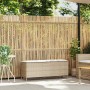 Banco de jardín con cojín beige110x30x40,5 cm ratán sintético