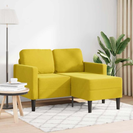 Sofá 2 plazas con chaise longue en forma L amarillo 125 cm von , Sofas - Ref: Foro24-4107074, Preis: 217,85 €, Rabatt: %