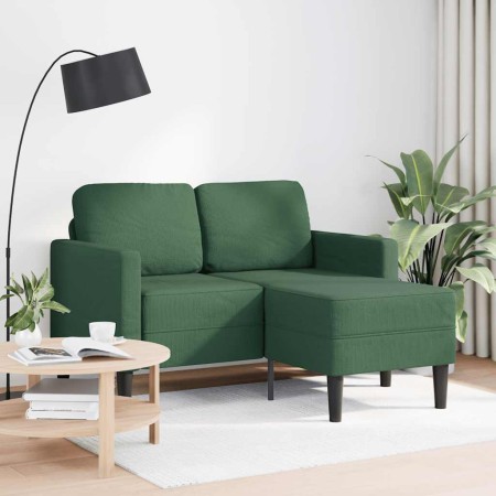 Sofá de 2 plazas con chaise longue en forma de L verde 125 cm by , Sofas - Ref: Foro24-4107081, Price: 240,58 €, Discount: %