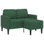 Sofá de 2 plazas con chaise longue en forma de L verde 125 cm by , Sofas - Ref: Foro24-4107081, Price: 240,58 €, Discount: %