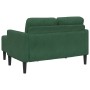 Sofá de 2 plazas con chaise longue en forma de L verde 125 cm by , Sofas - Ref: Foro24-4107081, Price: 240,58 €, Discount: %