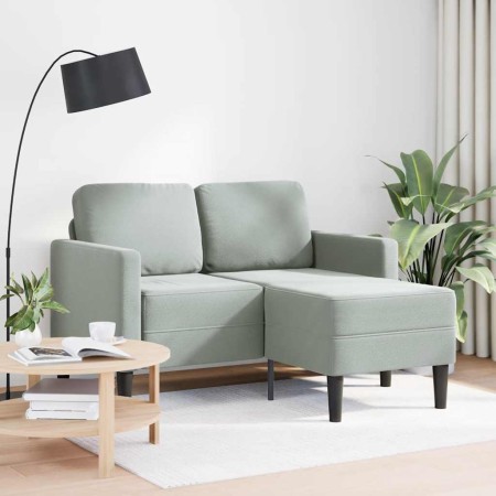 Sofá de 2 plazas con chaise longue en forma L gris claro 125 cm von , Sofas - Ref: Foro24-4107069, Preis: 288,26 €, Rabatt: %