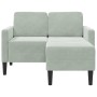 Sofá de 2 plazas con chaise longue en forma L gris claro 125 cm von , Sofas - Ref: Foro24-4107069, Preis: 288,26 €, Rabatt: %