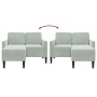 Sofá de 2 plazas con chaise longue en forma L gris claro 125 cm von , Sofas - Ref: Foro24-4107069, Preis: 288,26 €, Rabatt: %