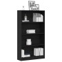 Estantería de 4 niveles de roble negro 80x24x143 cm by , Bookcases and shelves - Ref: Foro24-862002, Price: 82,03 €, Discount: %
