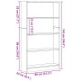 Estantería de 4 niveles de roble negro 80x24x143 cm by , Bookcases and shelves - Ref: Foro24-862002, Price: 82,03 €, Discount: %