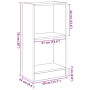 Estantería de madera de roble negro 40x24x76 cm by , Bookcases and shelves - Ref: Foro24-862000, Price: 41,58 €, Discount: %