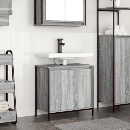 Mueble de baño con lavabo gris Sonoma 60x34,5x60 cm von , Badezimmerwaschtische - Ref: Foro24-861895, Preis: 62,44 €, Rabatt: %