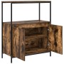 Mueble de baño con estantes roble ahumado 76,5x35x95 cm von , Badezimmerwaschtische - Ref: Foro24-861919, Preis: 77,08 €, Rab...