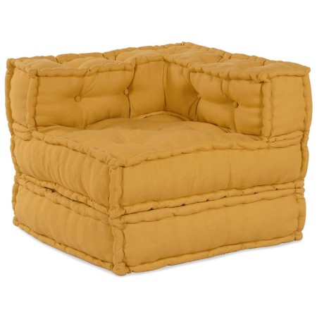 Puf modular de tela amarillo 70x70x54 by , Cushions for chairs and sofas - Ref: Foro24-4019037, Price: 150,89 €, Discount: %