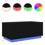 Mesa de centro con luces LED roble negro 90x50x40 cm de , Mesas de centro - Ref: Foro24-862260, Precio: 96,90 €, Descuento: %