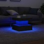 Mesa de centro con luces LED roble negro 50x50x40 cm de , Mesas de centro - Ref: Foro24-862255, Precio: 68,47 €, Descuento: %