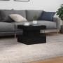 Mesa de centro con luces LED roble negro 50x50x40 cm de , Mesas de centro - Ref: Foro24-862255, Precio: 68,47 €, Descuento: %