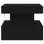 Mesa de centro con luces LED roble negro 50x50x40 cm de , Mesas de centro - Ref: Foro24-862255, Precio: 68,47 €, Descuento: %
