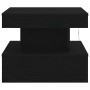 Mesa de centro con luces LED roble negro 50x50x40 cm de , Mesas de centro - Ref: Foro24-862255, Precio: 68,47 €, Descuento: %