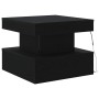 Mesa de centro con luces LED roble negro 50x50x40 cm de , Mesas de centro - Ref: Foro24-862255, Precio: 68,47 €, Descuento: %