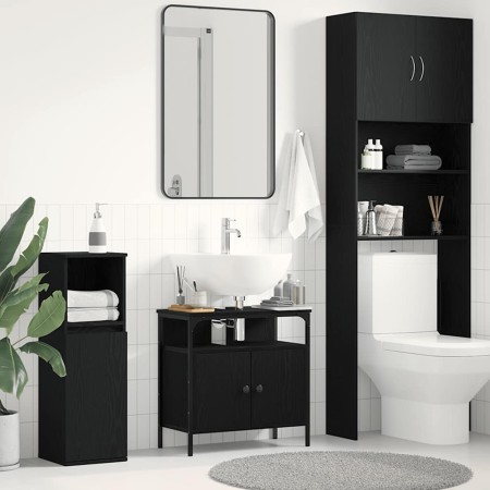 Mueble de baño para lavabo de madera de roble negro 60x30x60 cm von , Badezimmerwaschtische - Ref: Foro24-862234, Preis: 53,0...