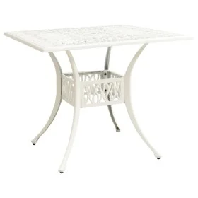 Weißer Gartentisch aus Aluminiumguss, 90 x 90 x 73 cm von vidaXL, Gartentische - Ref: Foro24-315590, Preis: 221,78 €, Rabatt: %