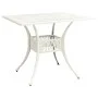 Mesa de jardín aluminio fundido blanco 90x90x73 cm de vidaXL, Mesas de jardín - Ref: Foro24-315590, Precio: 221,74 €, Descuen...