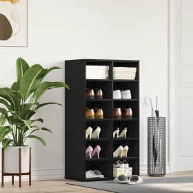 Zapatero de madera de roble negro 54x34x100,5 cm von , Schuhregale und Schuhorganisatoren - Ref: Foro24-862423, Preis: 94,67 ...