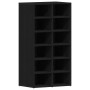 Zapatero de madera de roble negro 54x34x100,5 cm de , Zapateros y organizadores de calzado - Ref: Foro24-862423, Precio: 95,8...