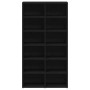 Zapatero de madera de roble negro 54x34x100,5 cm de , Zapateros y organizadores de calzado - Ref: Foro24-862423, Precio: 95,8...