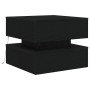 Mesa de centro con luces LED roble negro 50x50x40 cm de , Mesas de centro - Ref: Foro24-862257, Precio: 79,58 €, Descuento: %