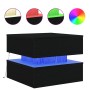 Mesa de centro con luces LED roble negro 50x50x40 cm de , Mesas de centro - Ref: Foro24-862257, Precio: 79,58 €, Descuento: %