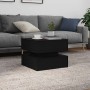 Mesa de centro con luces LED roble negro 50x50x40 cm de , Mesas de centro - Ref: Foro24-862257, Precio: 79,58 €, Descuento: %