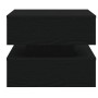 Mesa de centro con luces LED roble negro 50x50x40 cm de , Mesas de centro - Ref: Foro24-862257, Precio: 79,58 €, Descuento: %