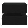 Mesa de centro con luces LED roble negro 50x50x40 cm de , Mesas de centro - Ref: Foro24-862257, Precio: 79,58 €, Descuento: %