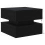 Mesa de centro con luces LED roble negro 50x50x40 cm de , Mesas de centro - Ref: Foro24-862257, Precio: 79,58 €, Descuento: %