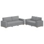 Juego de sofás con cojines 2 piezas tela gris claro von , Sofas - Ref: Foro24-3324691, Preis: 439,34 €, Rabatt: %