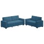 Juego de sofás con cojines 2 piezas terciopelo azul de , Sofás - Ref: Foro24-3324709, Precio: 485,49 €, Descuento: %
